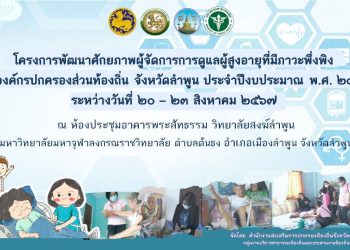 โครงการพัฒนาศักยภาพผู้จัดการการดูแลผู้สูงอายุที่มีภาวะพึ่งพิง