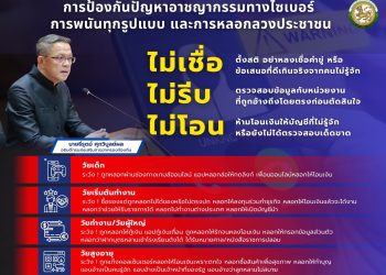 เผยแพร่สื่อประชาสัมพันธ์ สร้างความรู้ ความเข้าใจเพื่อป้องกันการหลอกลวงทางออนไลน์ (Scammer)